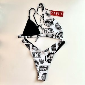 Two Piece Sexy Bikini Set Marvel Large Size